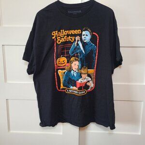 Halloween Safety “A Sitter’s Guide” Tee – Size L – Black – 2021 Licensed